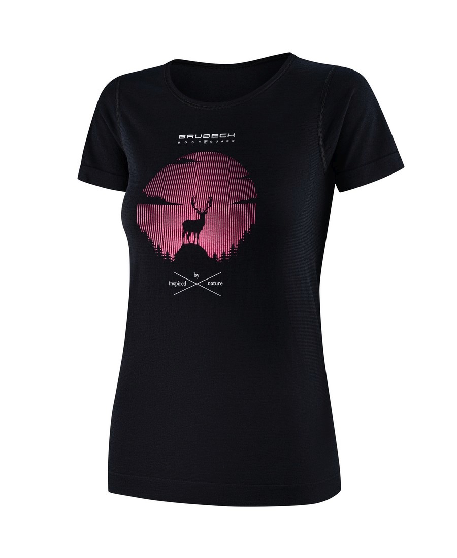 brubeck outdoor wool pro dames t-shirt