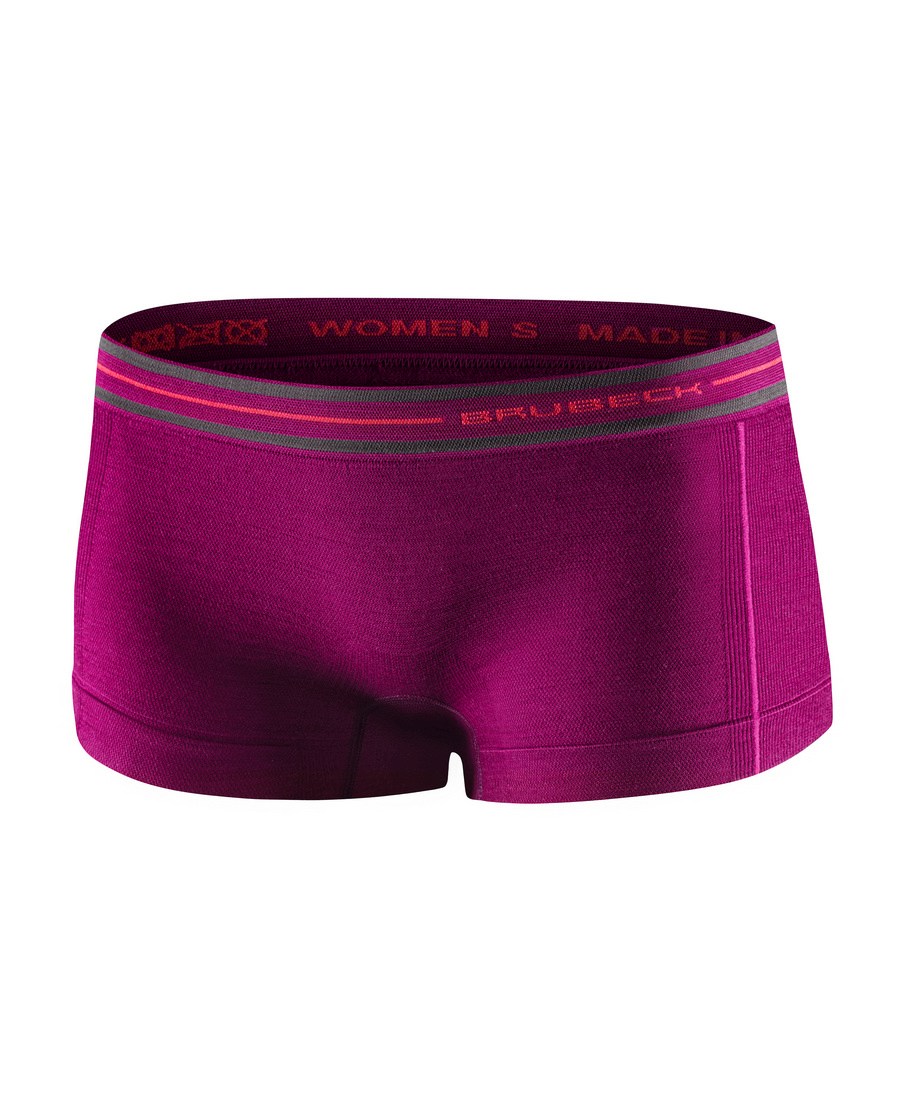 BX10860 śliwkowy brubeck active wool boxer dames
