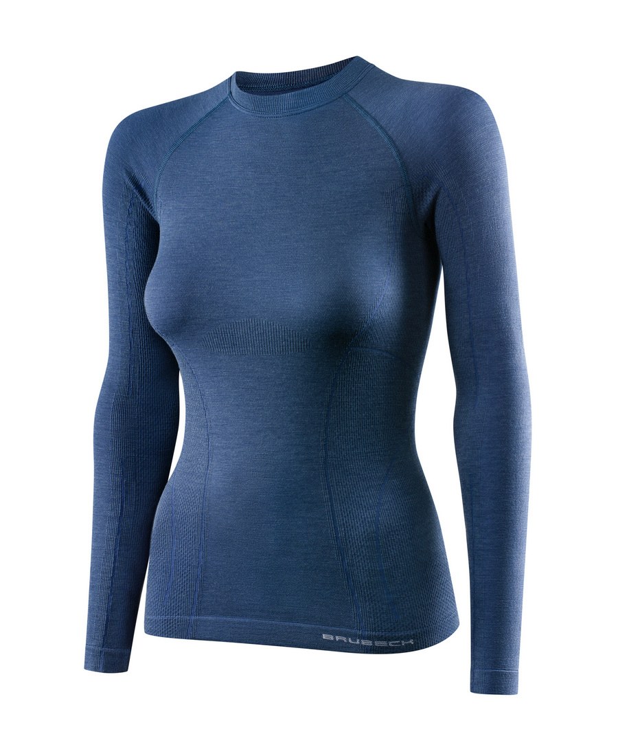 brubeck active wool shirt lange mouw