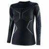 Dames Thermoshirt DRY Lange Mouw zwart/grafiet - voorkant zonder model