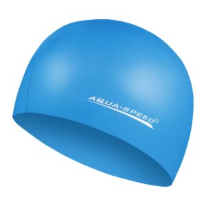 Aqua Speed mega siliconen badmuts blauw