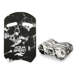 Aqua Speed SWIRL zwemplank en pull buoy set zwart