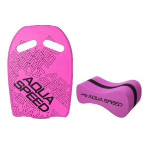 Aqua Speed WAVE zwemplank en pull buoy set roze