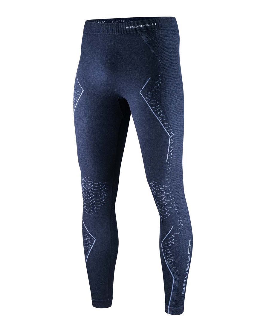 Heren Extreme Merino thermobroek marineblauw, voorkant | Brubeck