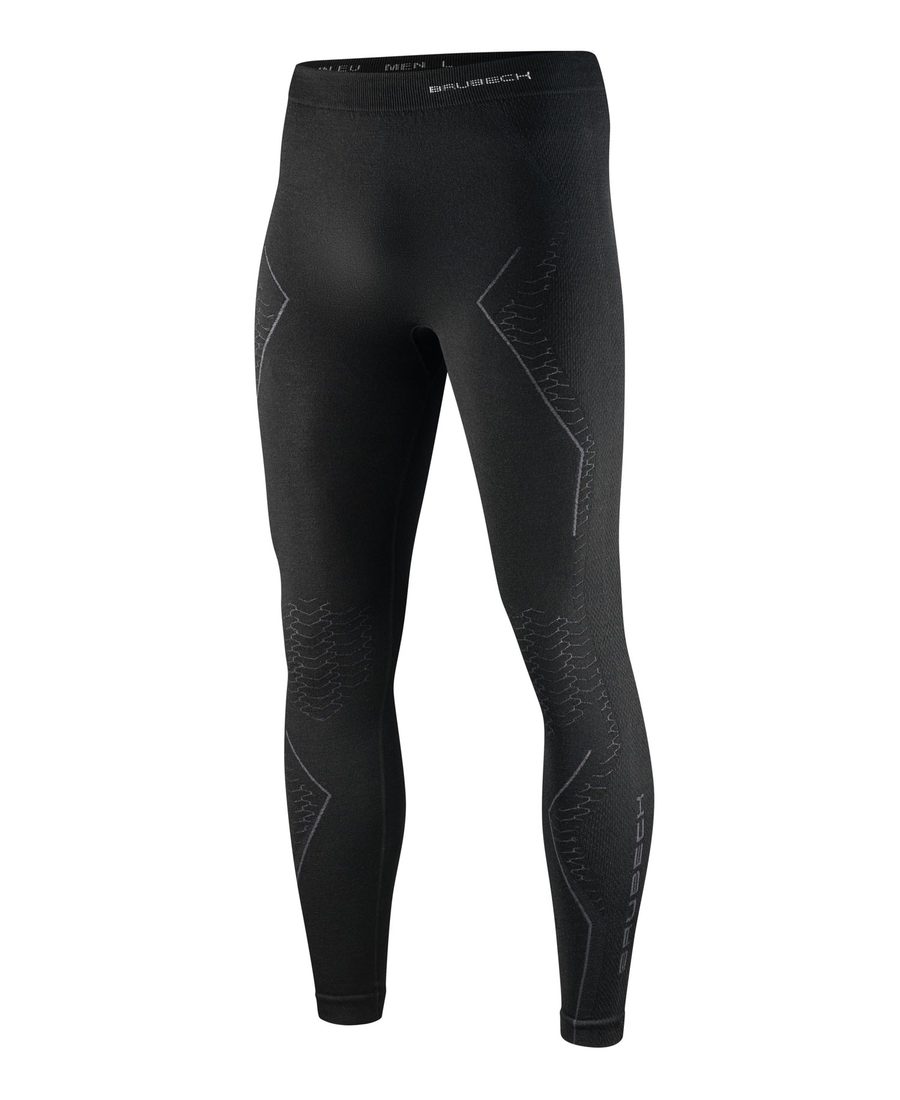 Heren Extreme Merino thermobroek zwart, voorkant | Brubeck
