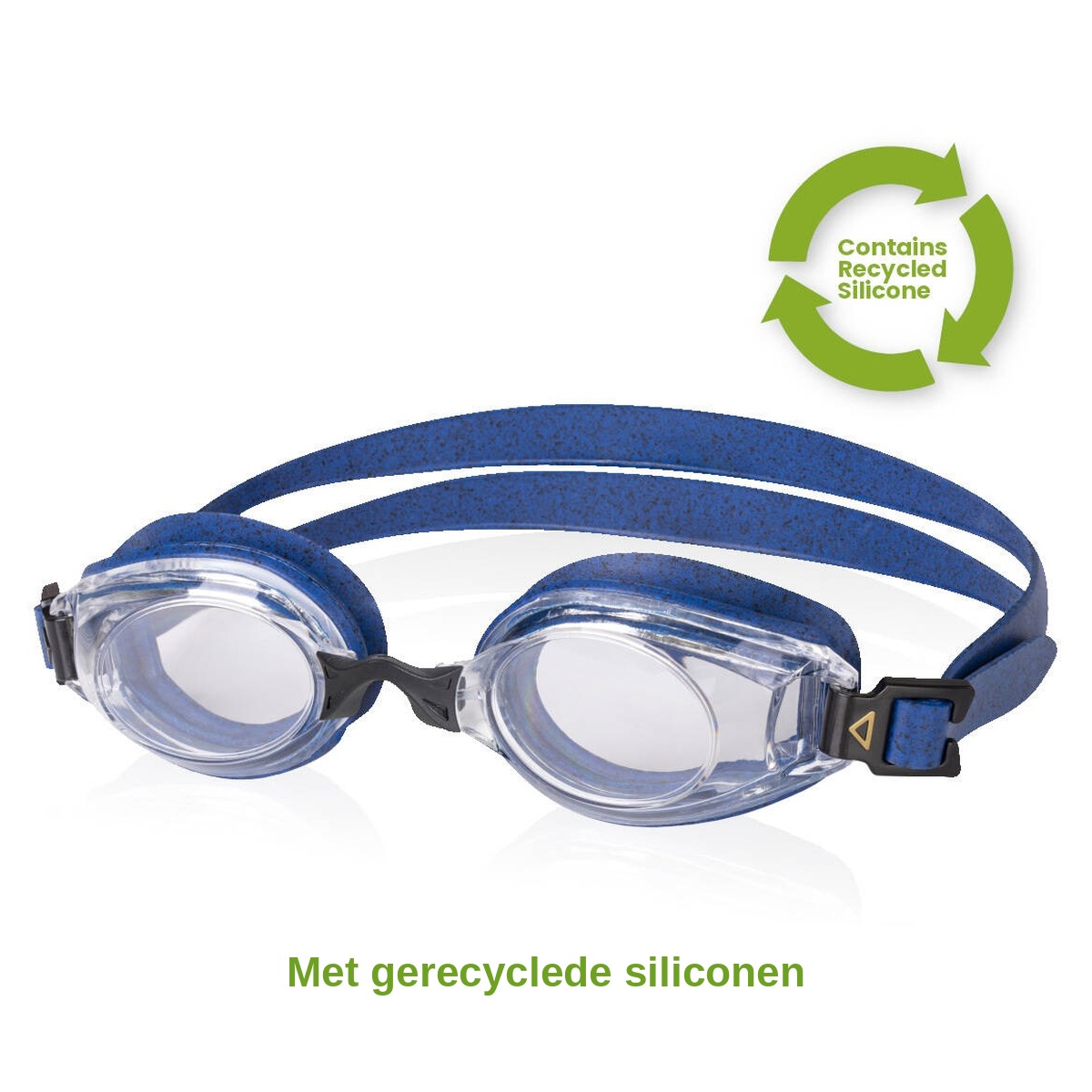 Aqua Speed Lumina Reco zwembril op sterkte blauw met heldere glazen en gerecyclede siliconen